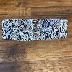 Snake print bikini top